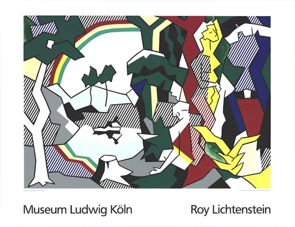 Roy Lichtenstein, Landscape With Figures and Rainbow( Large), 1989