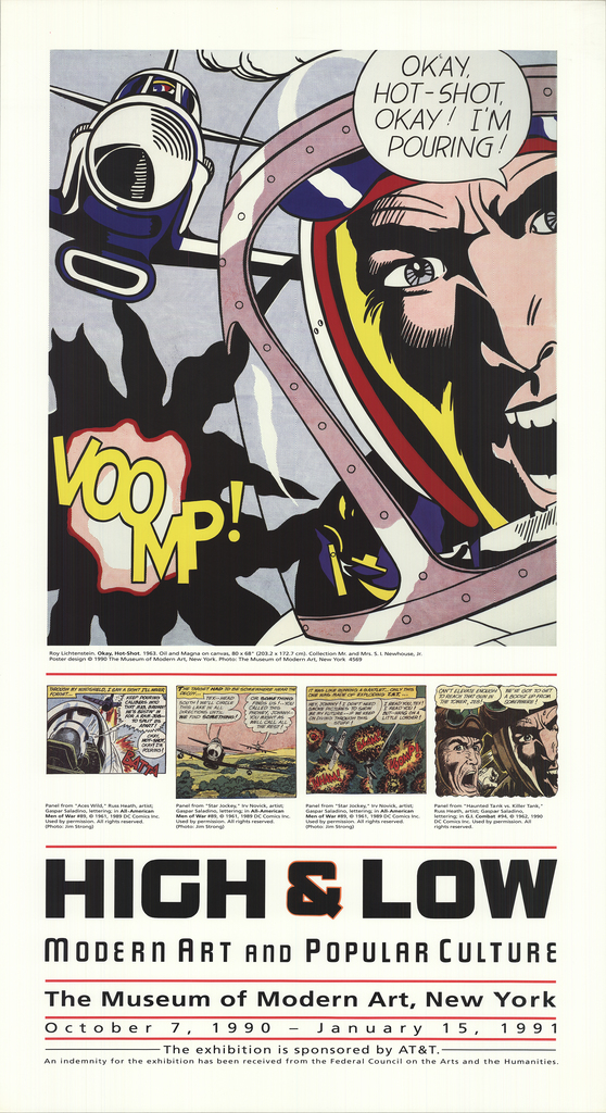 Roy Lichtenstein, High & Low: Modern Art and Popular Culture, 1990