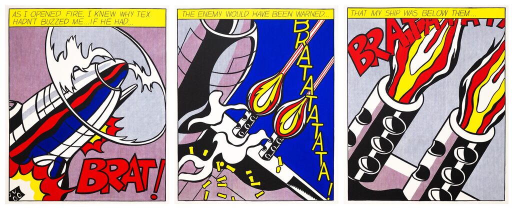 Roy Lichtenstein, As I Opened Fire (Set of 3), 1997