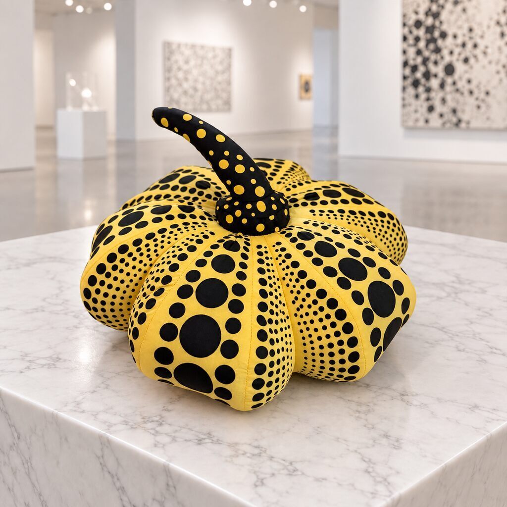 Yayoi Kusama, Dots Obsession (Black & Yellow pumpkin), 2015
