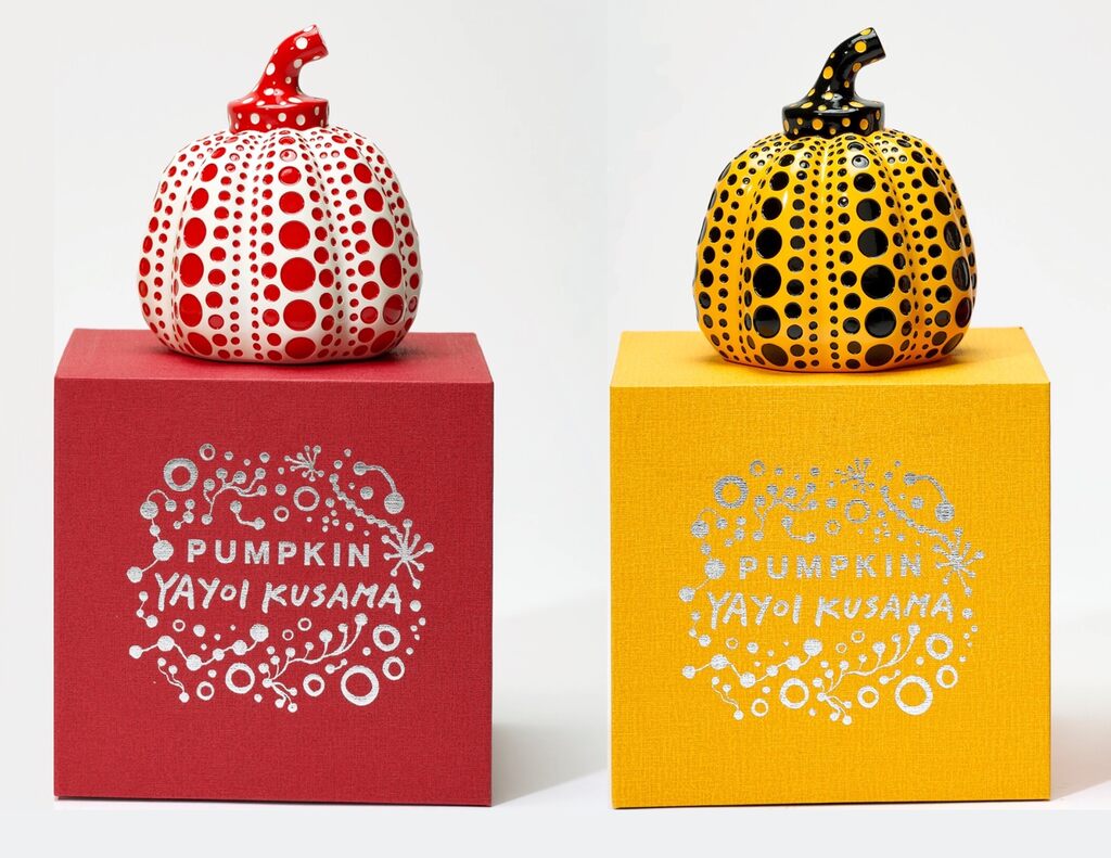 Yayoi Kusama, Yellow Pumpkin, Red Pumpkin, 2015