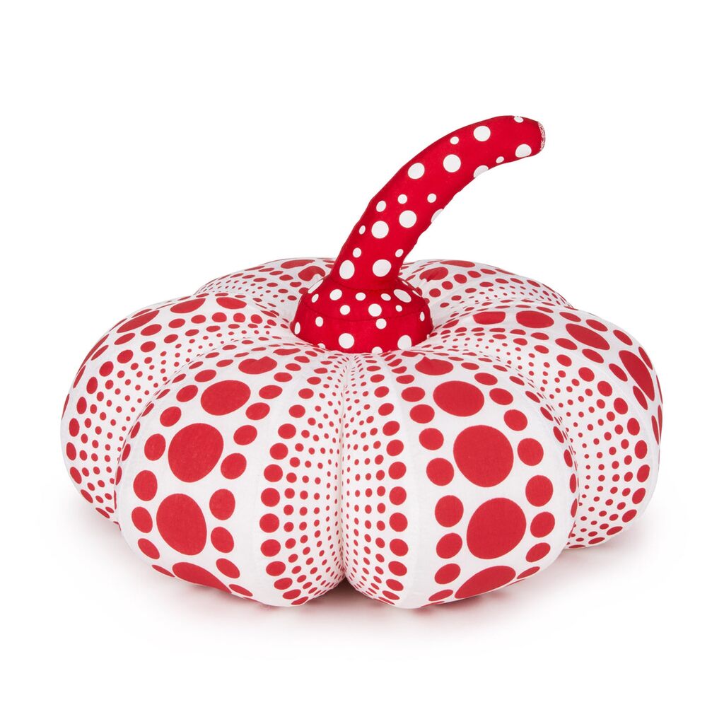 (Large) Pumpkin Soft Red and White Plush, image 1
