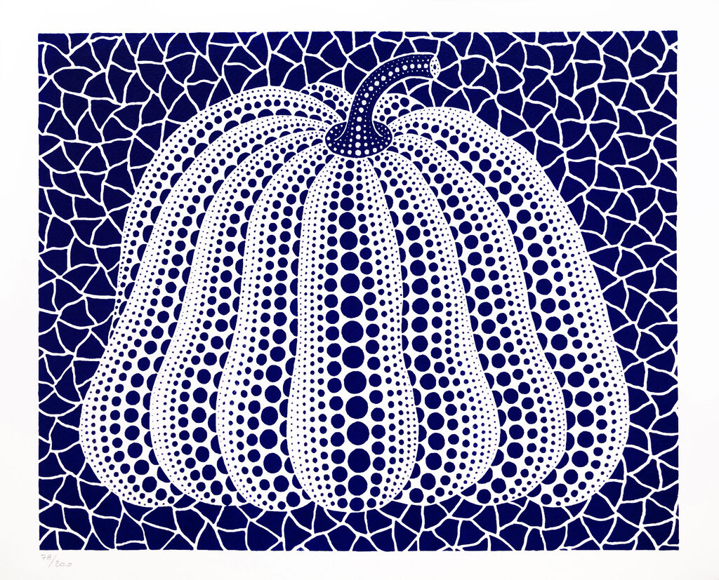 Yayoi Kusama, Pumpkin (Dark Blue) 78/200, 2011