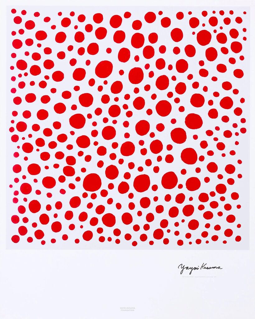 Yayoi Kusama, Praying for World Peace in the Sunlight (2016), 2025