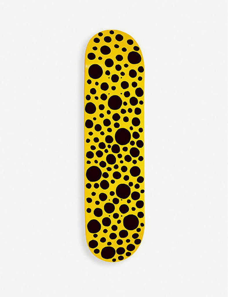 YELLOW SMALL DOTS SKATE DECK, image 1