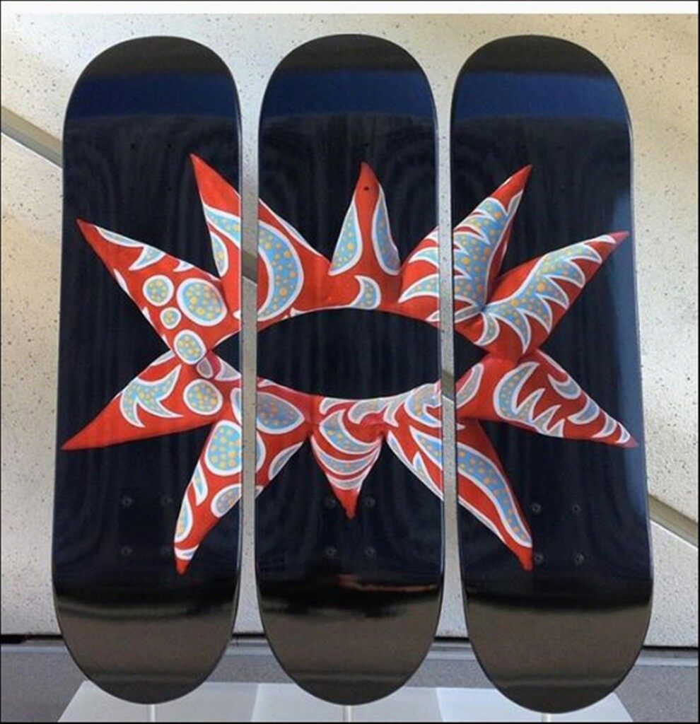 Yayoi Kusama, Yayoi Kusama - With All My Flowering Heart (A Complete Set of 3 individual limited edition skatedecks), 2014