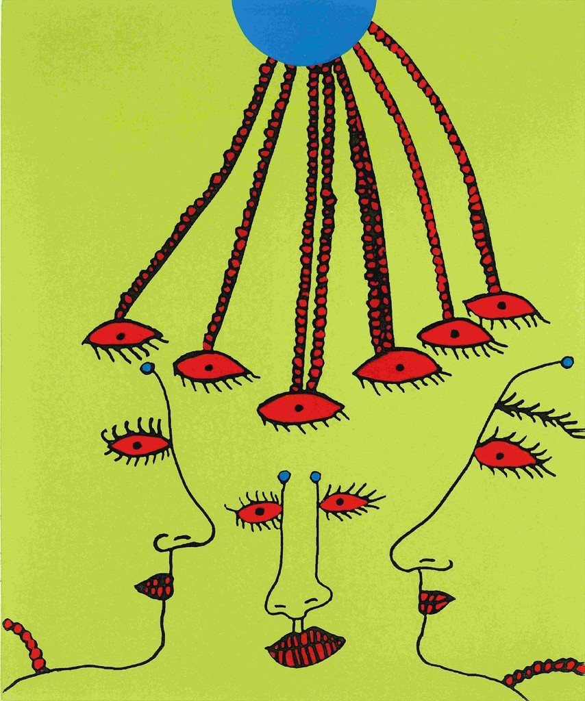 Yayoi Kusama, Reflecting in the Field of Love, 2011
