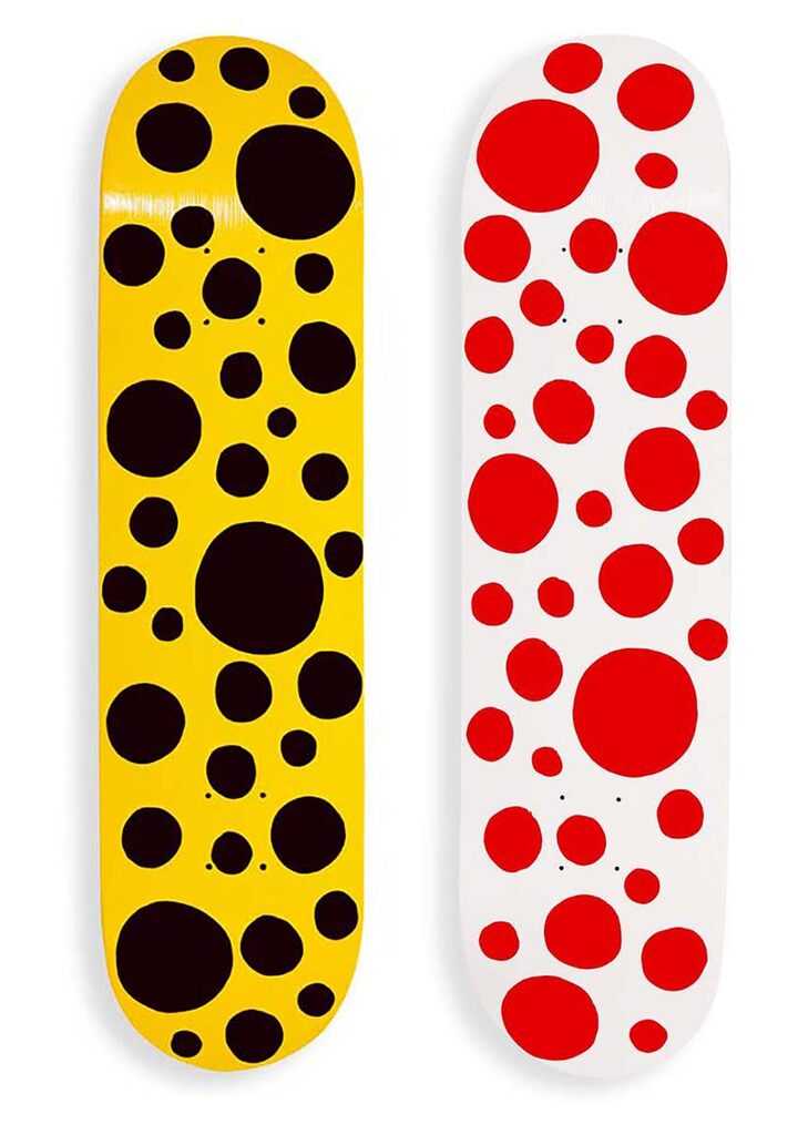 Yayoi Kusama, Kusama Skateboard decks set of 2 (Yayoi Kusama MoMa), ca. 2017