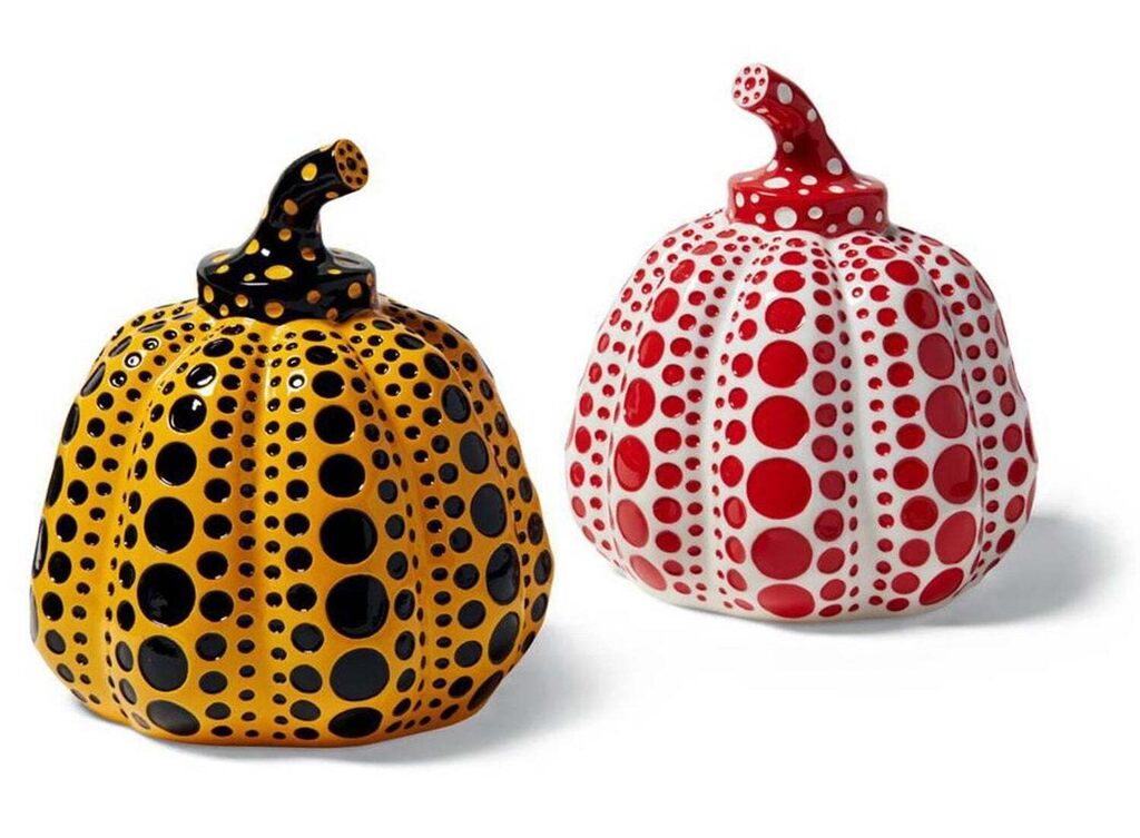 Yayoi Kusama, Pumpkin Cast Resin Figure - Red, Yellow, 2015