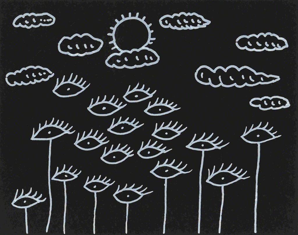 Yayoi Kusama, Eyes Flying in the Sky, 2012