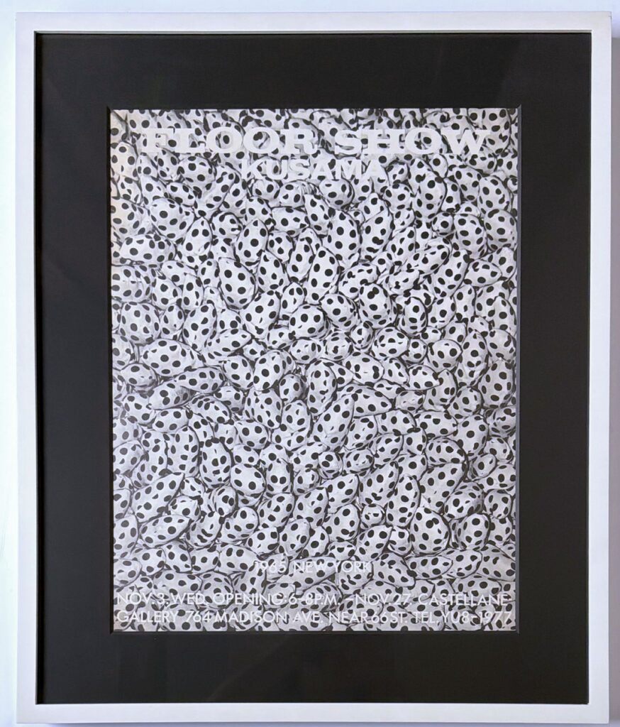 Yayoi Kusama, Yayoi Kusama - Rare historic mid 1960s "Floor Show" invitation announcement at Richard Castellane Gallery, New York, 1965