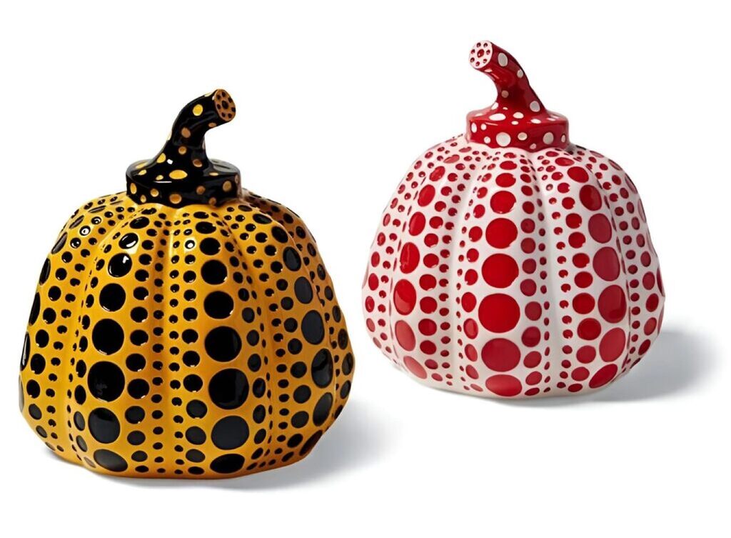 Yayoi Kusama, Pumpkin Cast Resin Figure - Red, Yellow, 2015