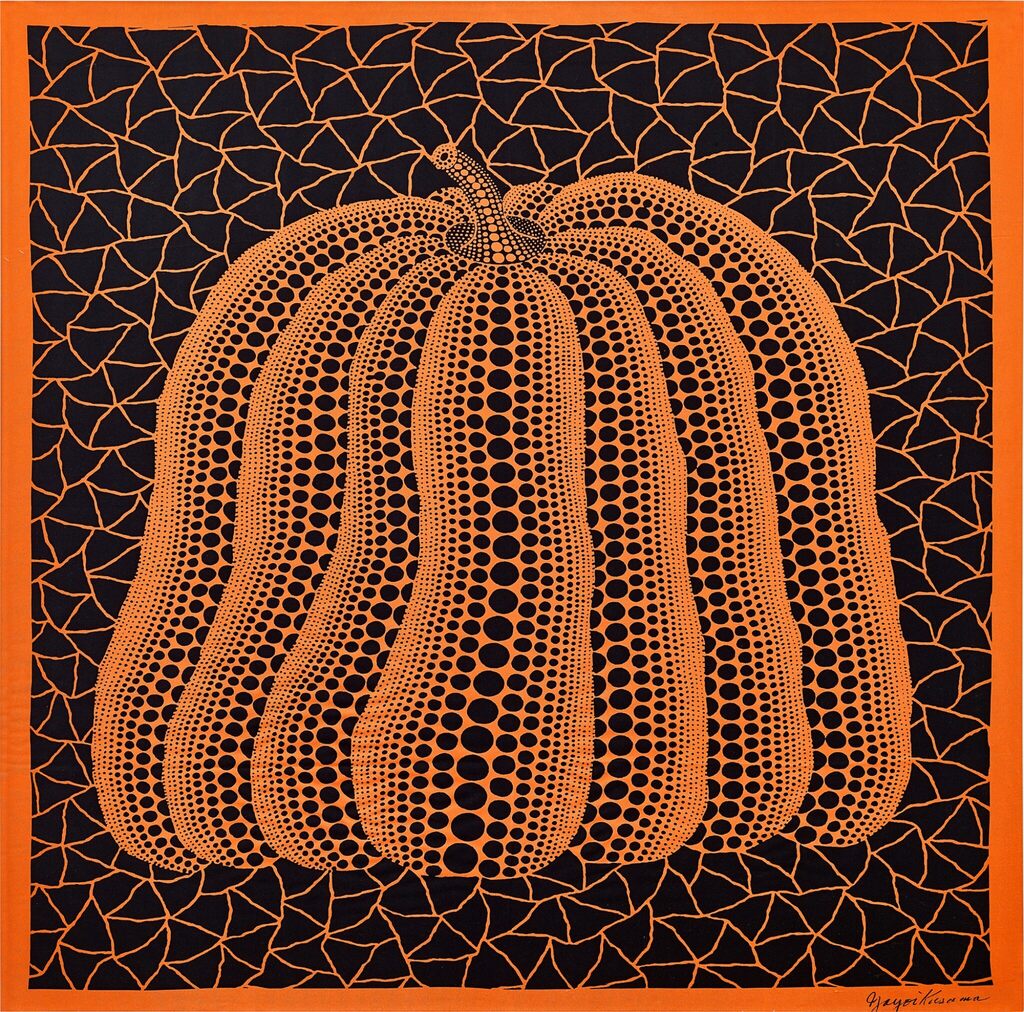 Yayoi Kusama, Shanghai Expo Silk Scarf (Red), 2010