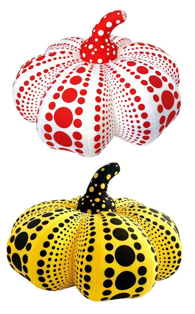 Yayoi Kusama, Kusama Pumpkins (large plush: set of 2 works), ca. 2015