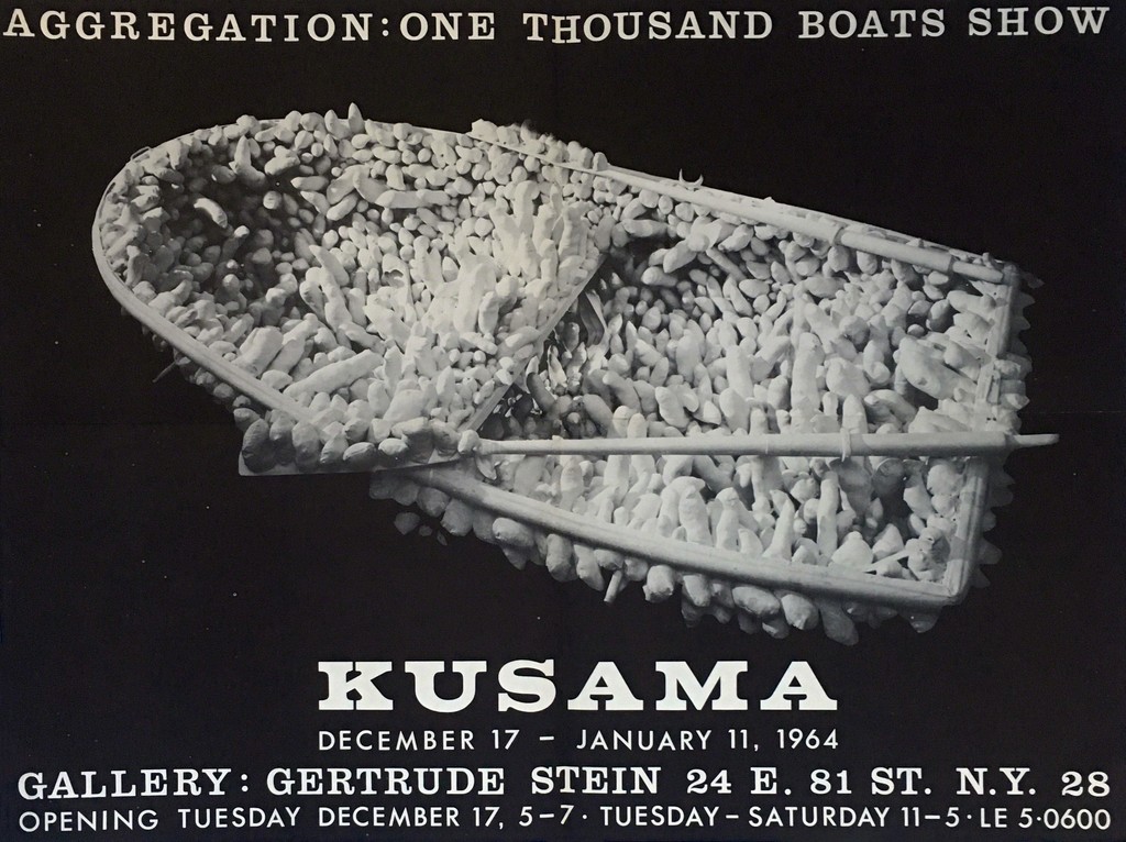 Yayoi Kusama, Yayoi Kusama One Thousand Boats poster 1963, 1963